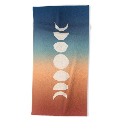 Colour Poems Ombre Moon Phases XV Beach Towel