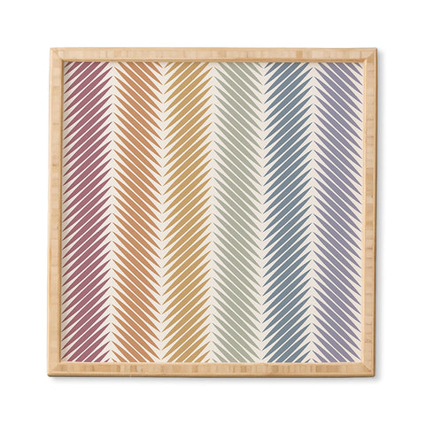 Colour Poems Palm Leaf Pattern LXIV Framed Wall Art