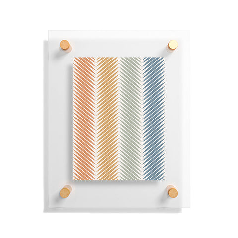 Colour Poems Palm Leaf Pattern LXIV Floating Acrylic Print