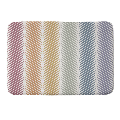Colour Poems Palm Leaf Pattern LXIV Memory Foam Bath Mat Havenly