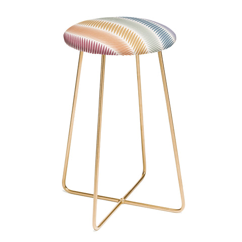 Colour Poems Palm Leaf Pattern LXIV Counter Stool