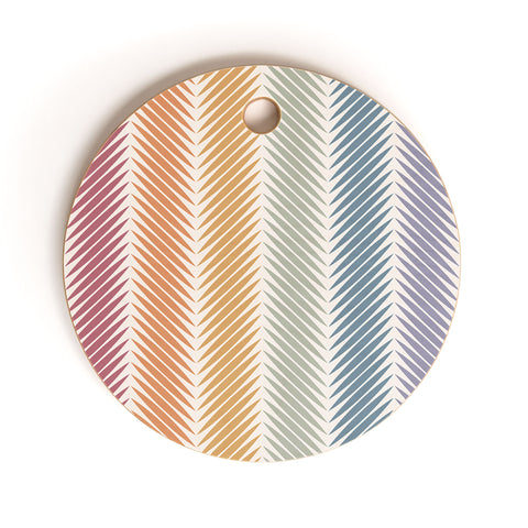 Colour Poems Palm Leaf Pattern LXIV Cutting Board Round