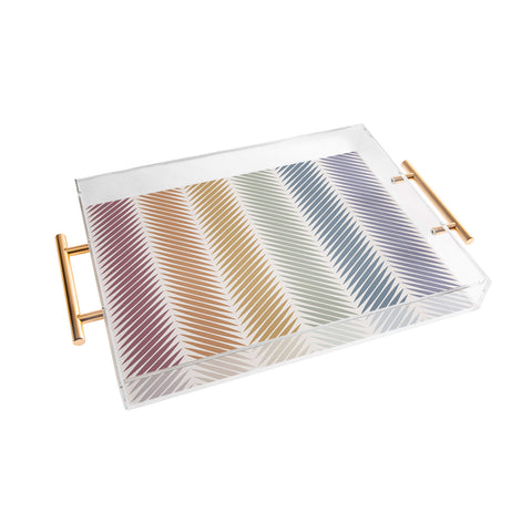 Colour Poems Palm Leaf Pattern LXIV Acrylic Tray
