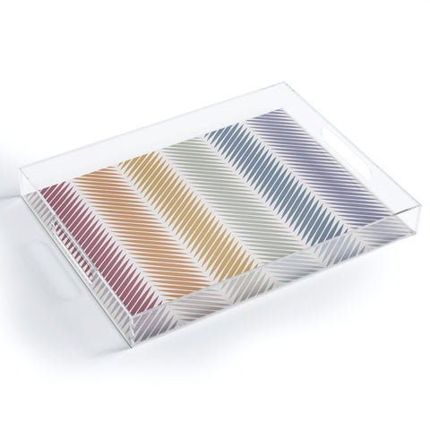 Colour Poems Palm Leaf Pattern LXIV Acrylic Tray