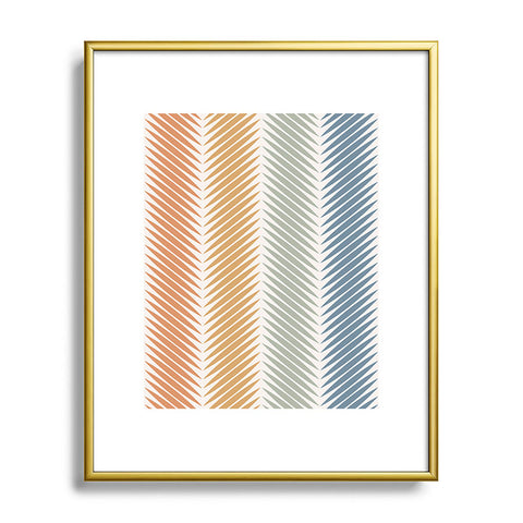 Colour Poems Palm Leaf Pattern LXIV Metal Framed Art Print