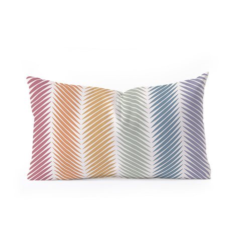 Colour Poems Palm Leaf Pattern LXIV Oblong Throw Pillow
