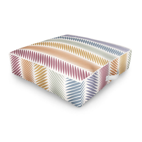 Colour Poems Palm Leaf Pattern LXIV Outdoor Floor Cushion