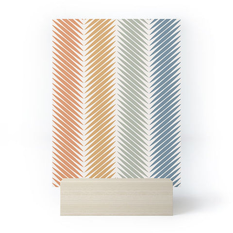 Colour Poems Palm Leaf Pattern LXIV Mini Art Print