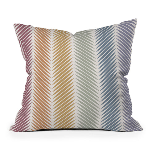 Colour Poems Palm Leaf Pattern LXIV Outdoor Throw Pillow
