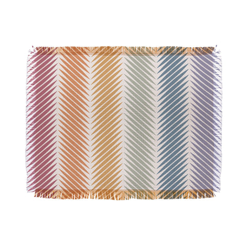 Colour Poems Palm Leaf Pattern LXIV Throw Blanket