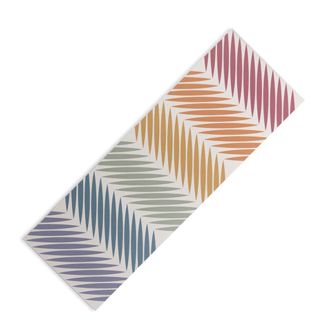 Colour Poems Palm Leaf Pattern LXIV Yoga Mat