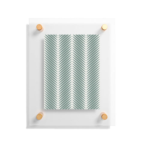 Colour Poems Palm Leaf Pattern XIX Floating Acrylic Print