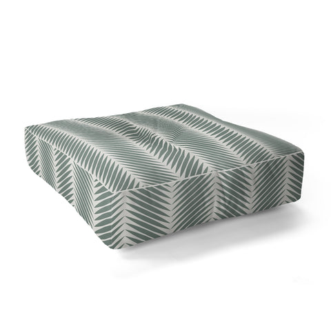 Colour Poems Palm Leaf Pattern XIX Floor Pillow Square