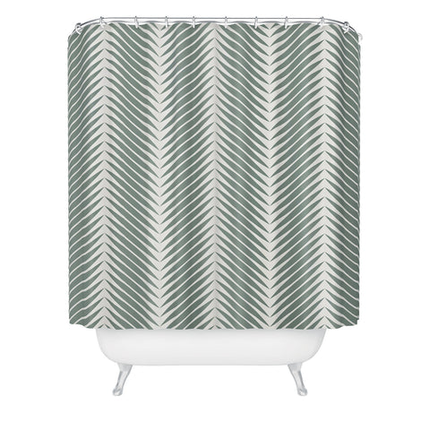 Colour Poems Palm Leaf Pattern XIX Shower Curtain Havenly