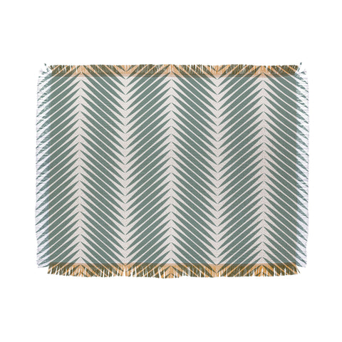 Colour Poems Palm Leaf Pattern XIX Throw Blanket