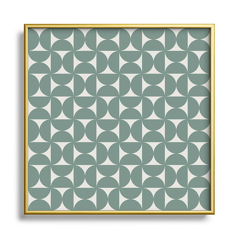 Colour Poems Patterned Shapes CLXX Square Metal Framed Art Print