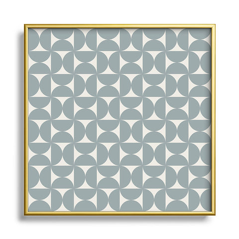 Colour Poems Patterned Shapes CLXXIV Square Metal Framed Art Print
