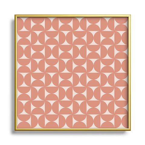 Colour Poems Patterned Shapes CLXXXII Square Metal Framed Art Print