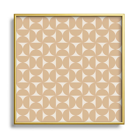 Colour Poems Patterned Shapes CLXXXVI Square Metal Framed Art Print