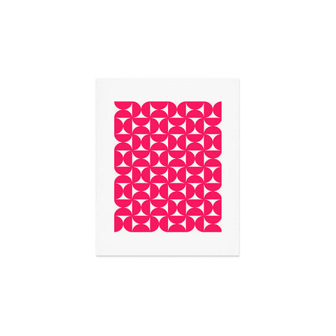 Colour Poems Patterned Shapes Viva Magenta Art Print