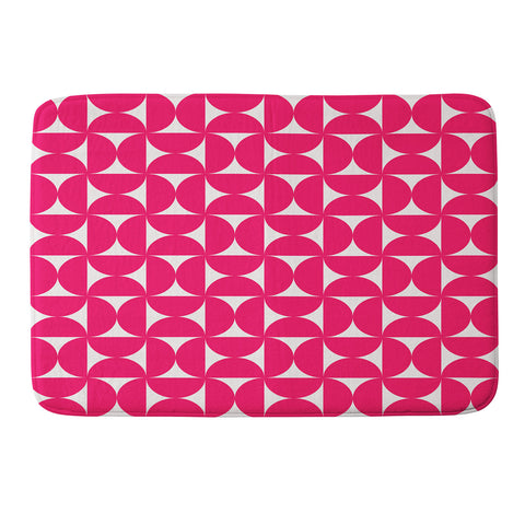 Colour Poems Patterned Shapes Viva Magenta Memory Foam Bath Mat