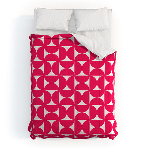 Colour Poems Patterned Shapes Viva Magenta Comforter