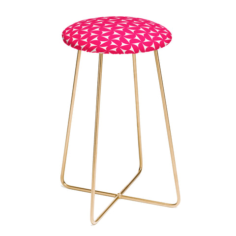 Colour Poems Patterned Shapes Viva Magenta Counter Stool