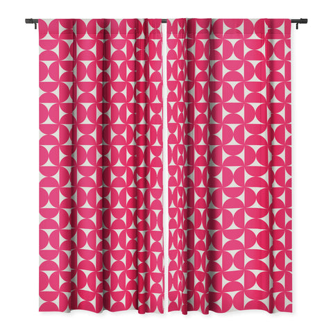 Colour Poems Patterned Shapes Viva Magenta Blackout Window Curtain