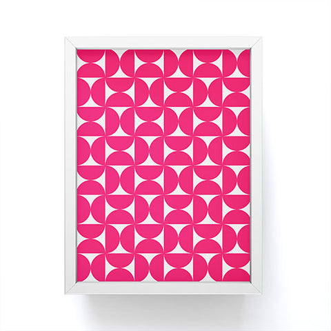Colour Poems Patterned Shapes Viva Magenta Framed Mini Art Print
