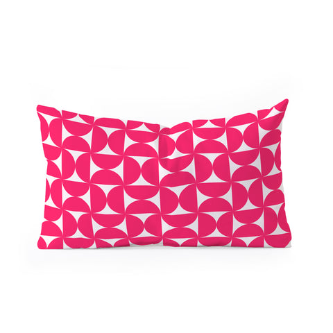 Colour Poems Patterned Shapes Viva Magenta Oblong Throw Pillow
