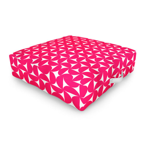 Colour Poems Patterned Shapes Viva Magenta Outdoor Floor Cushion