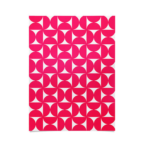 Colour Poems Patterned Shapes Viva Magenta Poster