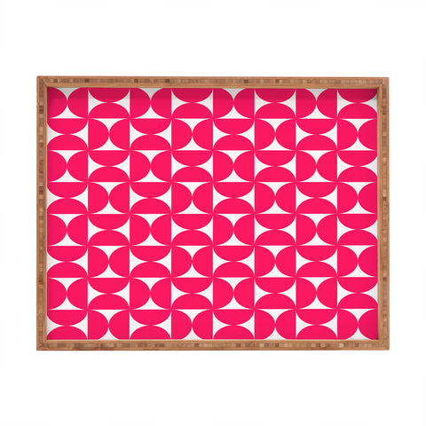Colour Poems Patterned Shapes Viva Magenta Rectangular Tray
