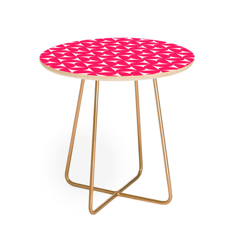 Colour Poems Patterned Shapes Viva Magenta Round Side Table