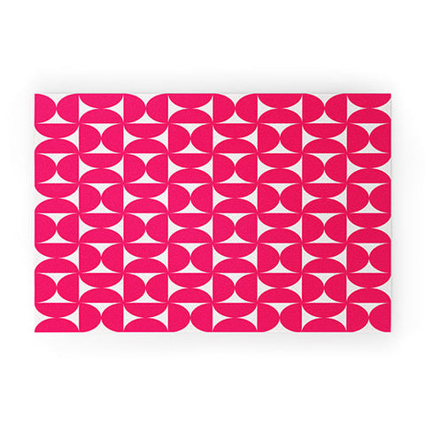 Colour Poems Patterned Shapes Viva Magenta Welcome Mat