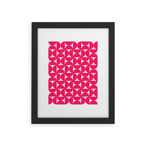 Colour Poems Patterned Shapes Viva Magenta Framed Art Print