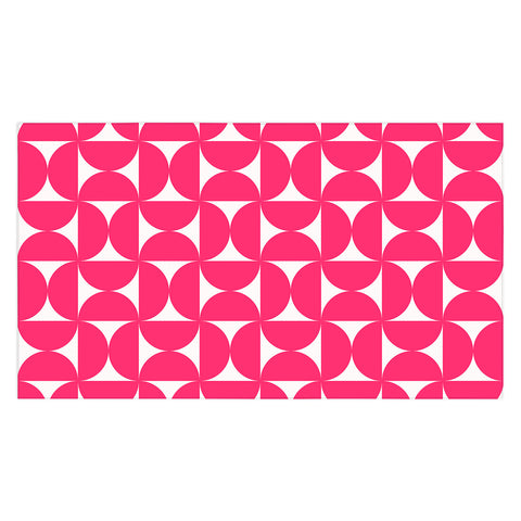 Colour Poems Patterned Shapes Viva Magenta Tablecloth
