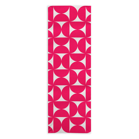 Colour Poems Patterned Shapes Viva Magenta Yoga Towel