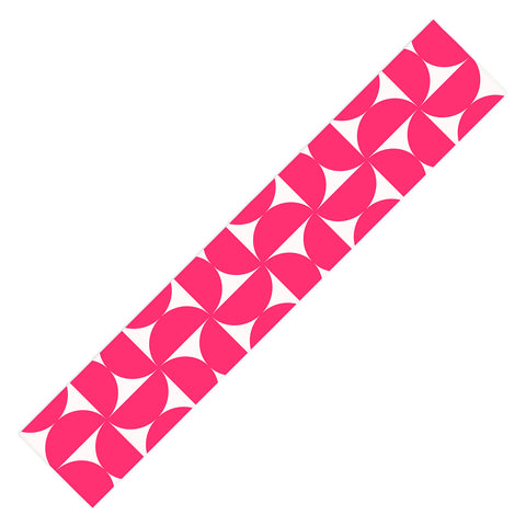 Colour Poems Patterned Shapes Viva Magenta Table Runner