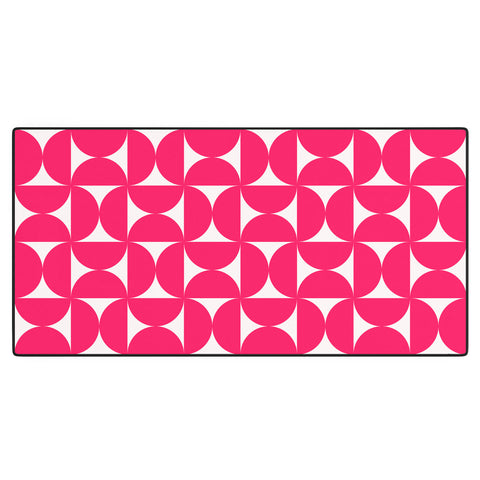 Colour Poems Patterned Shapes Viva Magenta Desk Mat