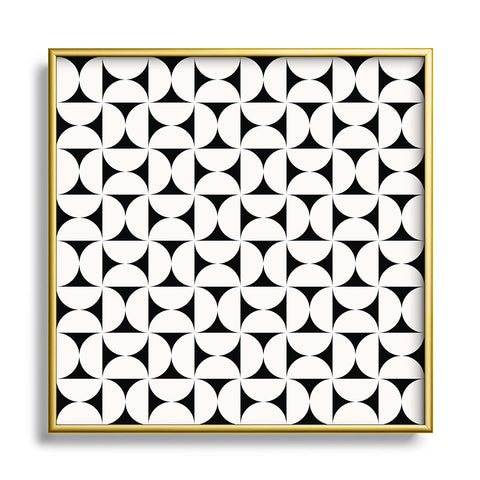 Colour Poems Patterned Shapes XX Square Metal Framed Art Print