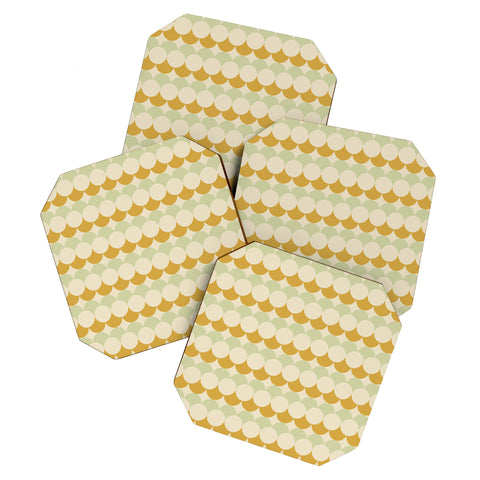 Colour Poems Retro Circular Pattern III Coaster Set
