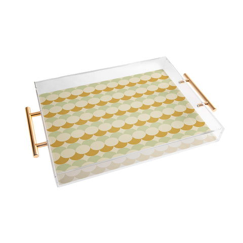Colour Poems Retro Circular Pattern III Acrylic Tray