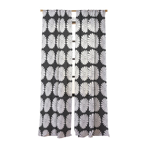Colour Poems Retro Daisy II Sheer Window Curtain