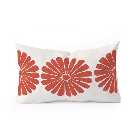 Colour Poems Retro Daisy III Oblong Throw Pillow