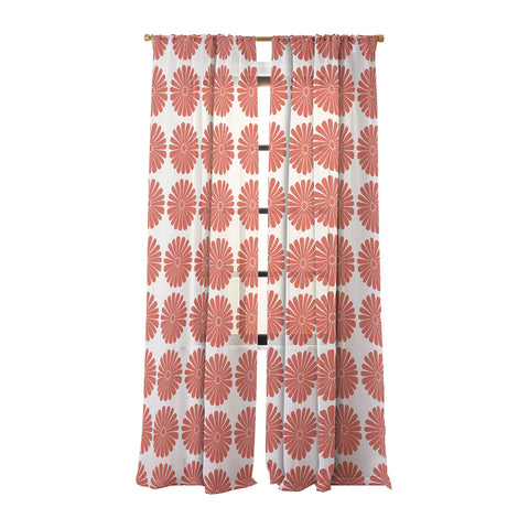 Colour Poems Retro Daisy III Sheer Window Curtain