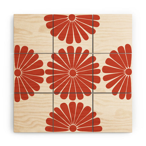 Colour Poems Retro Daisy III Wood Wall Mural