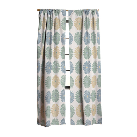Colour Poems Retro Daisy Multicolor I Blackout Window Curtain