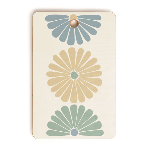 Colour Poems Retro Daisy Multicolor I Cutting Board Rectangle