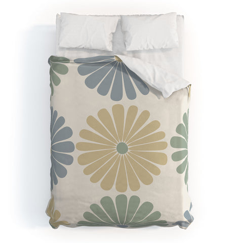 Colour Poems Retro Daisy Multicolor I Duvet Cover